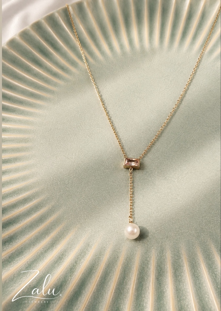 Collar Perla y gema
