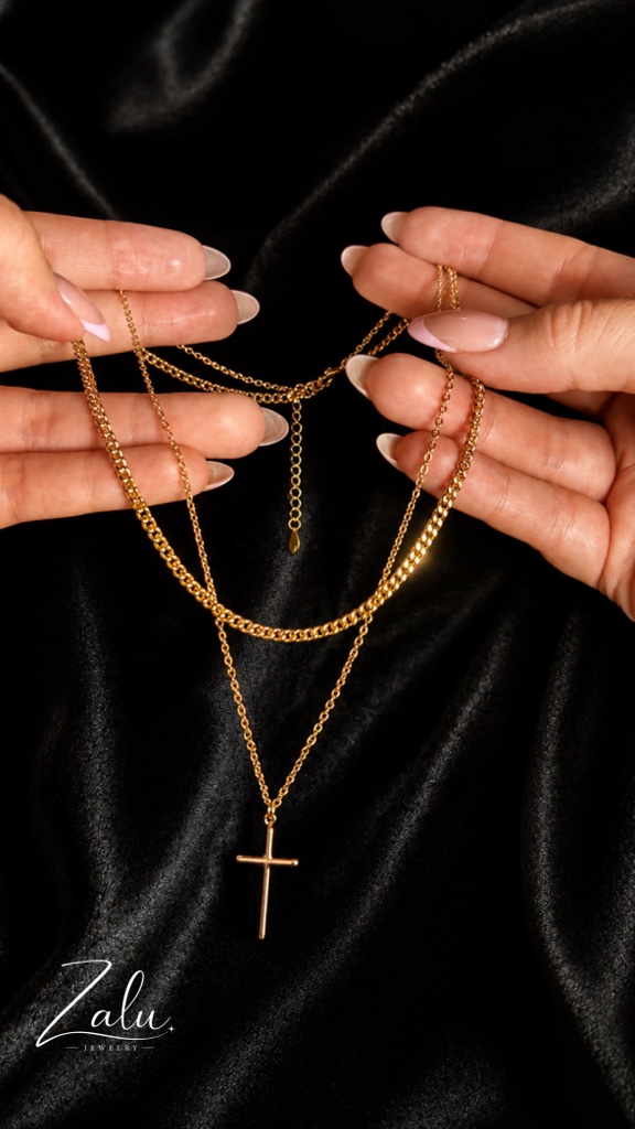 Collar Doble Cruz