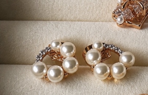 Aretes Triple Perla