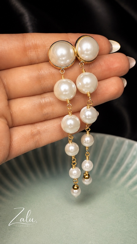 Aretes perlas Blancas