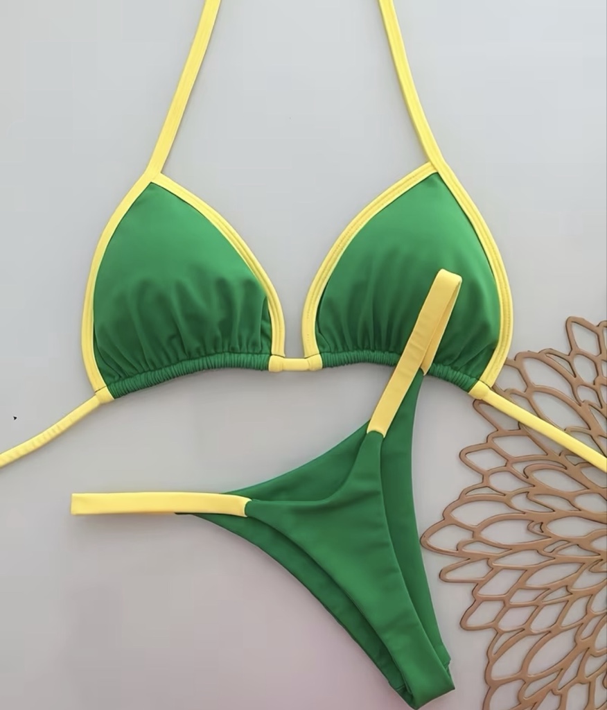 2 pieza amarillo Y Verde