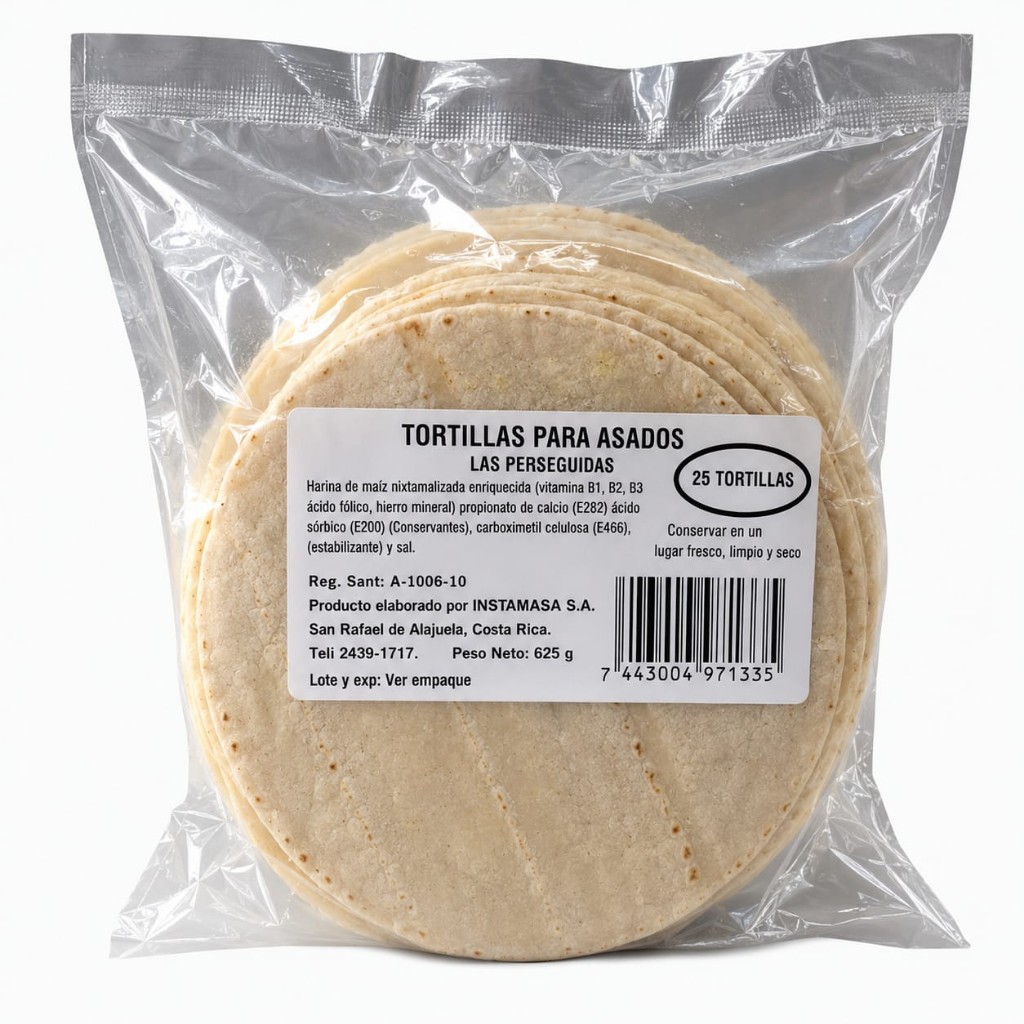 Tortilla para asados 1x25
