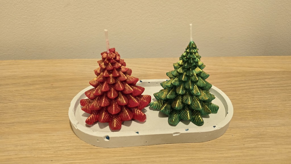 Velas arbol rojo y verde