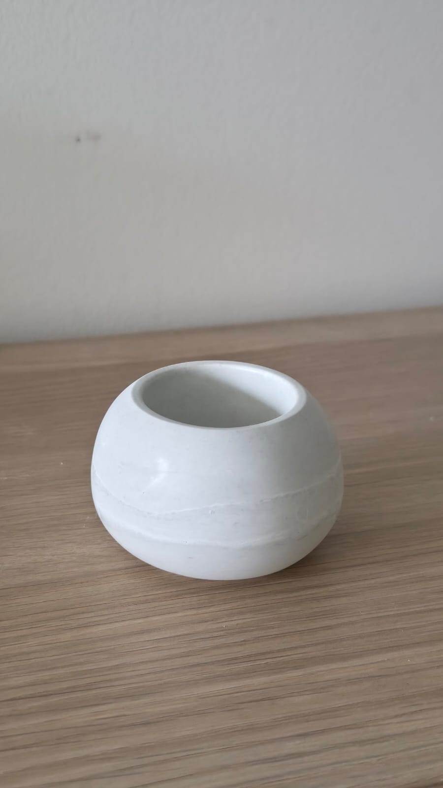 Porta velas ceramico blanco
