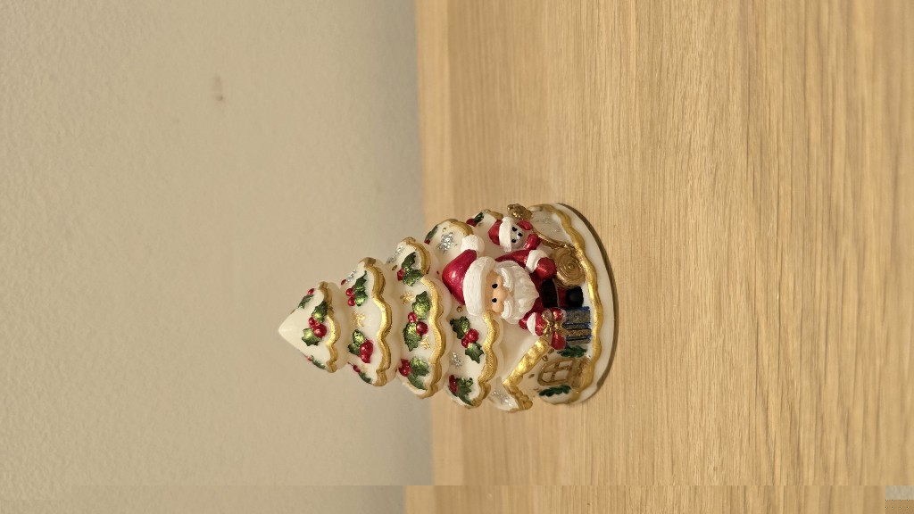 Vela navideña arbol con Santa