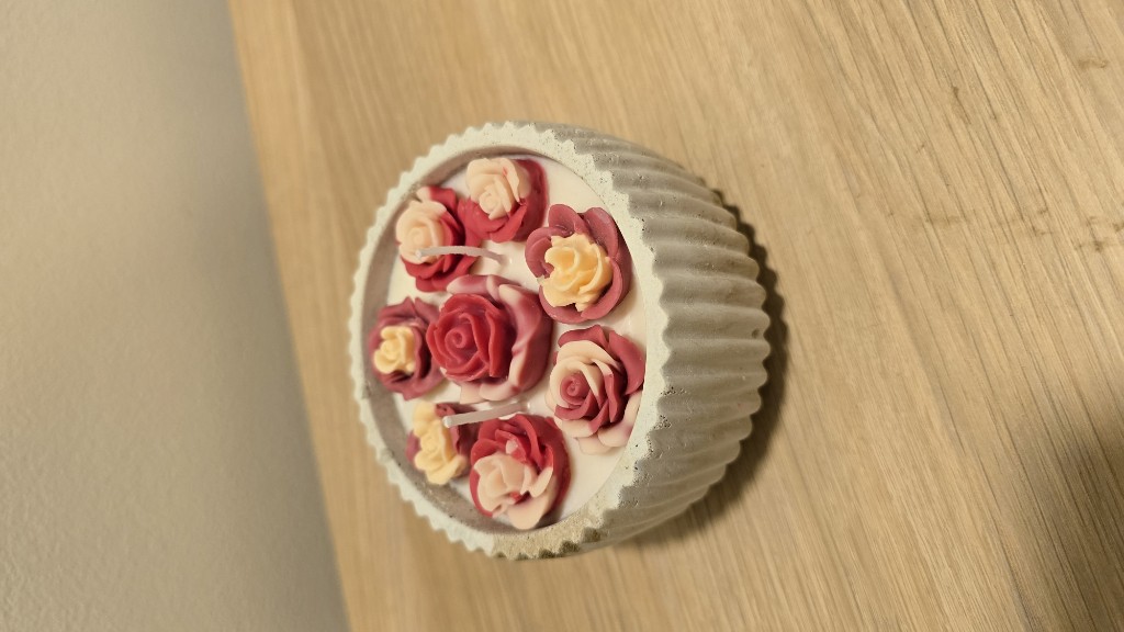 Vela decorativa flores
