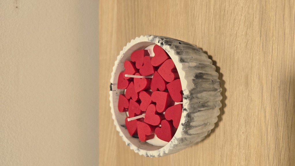 Vela corazon roja