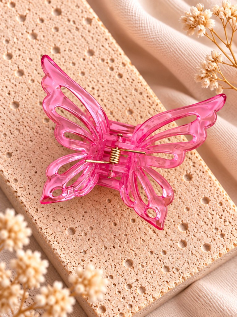 ACC-8674 BROCHE MARIPOSA FUCSIA