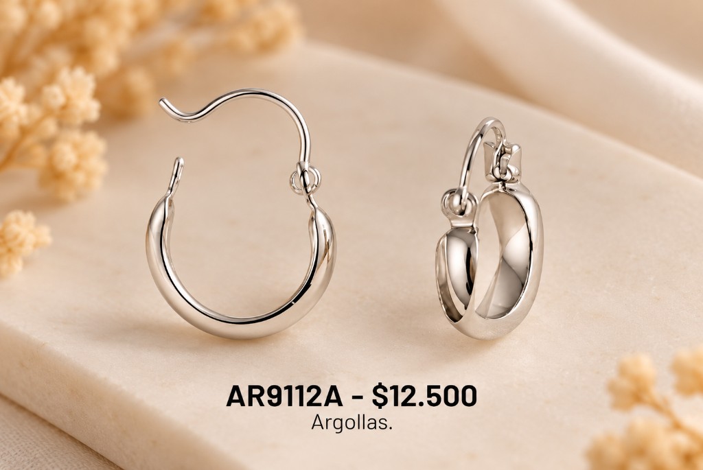 AR9112A Argollas plateadas