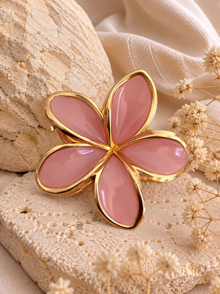 ACC-8631 BROCHE HAWAII ROSA 7CM