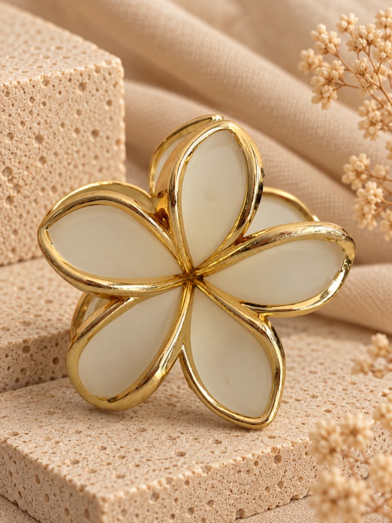 ACC-8632 BROCHE HAWAII CREMA 7CM