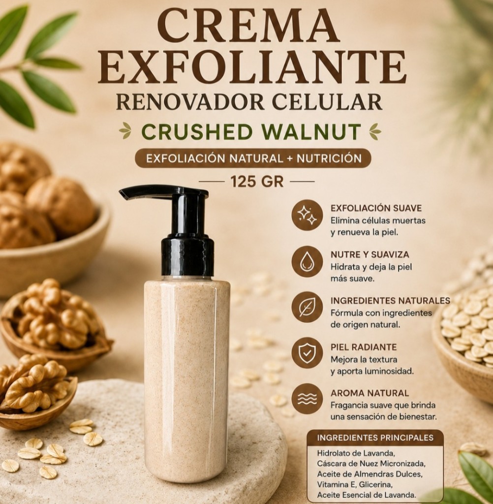 Crushed Walnut crema exfoliante 125gr