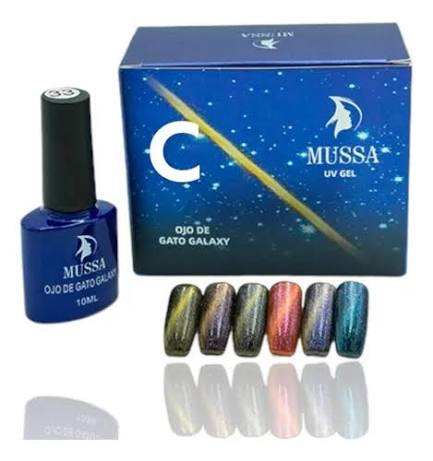 Gama Mussa Ojo de gato galaxy A 6 piezas 10ml