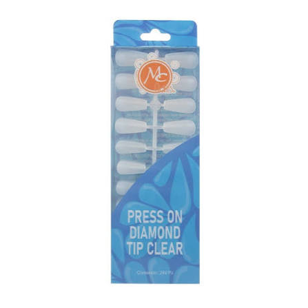 Press on Diamond Tip Clear 240 pzas MC Nails