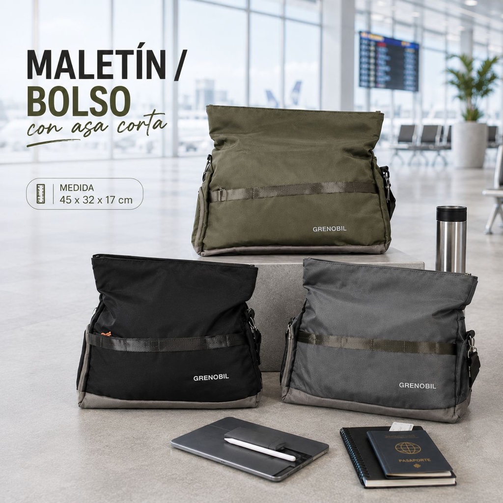 Maletín / Bolso Grenobil con Asa Corta