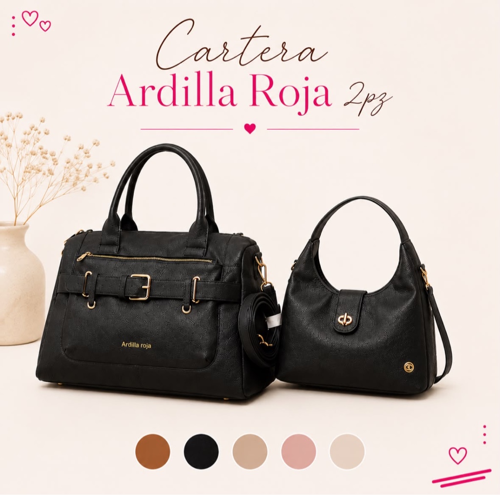Cartera Ardilla Roja - 2PZ -  AR 56456 GNK