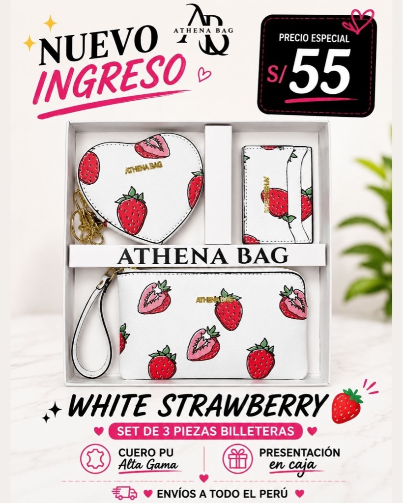 Set Billetera Fresas - ATHENA BAG - YDBL112 GNK