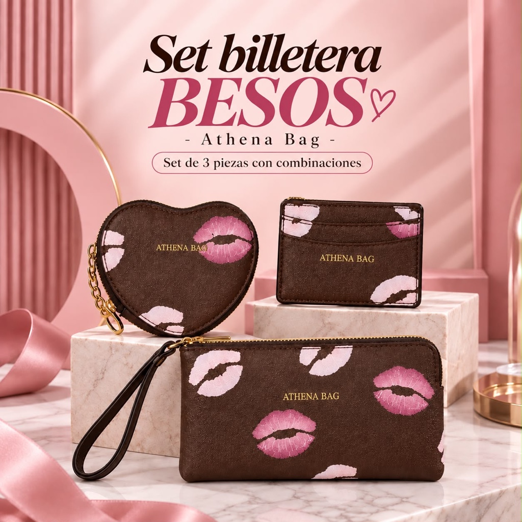 Set Billetera Besos - ATHENA BAG - YDBL112 GNK