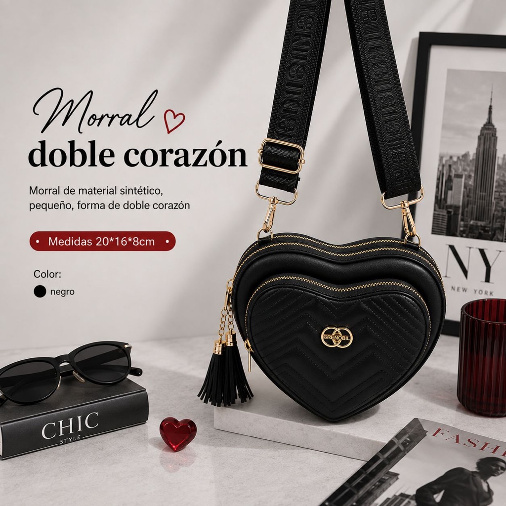 X Morral Doble Corazón Grenobil