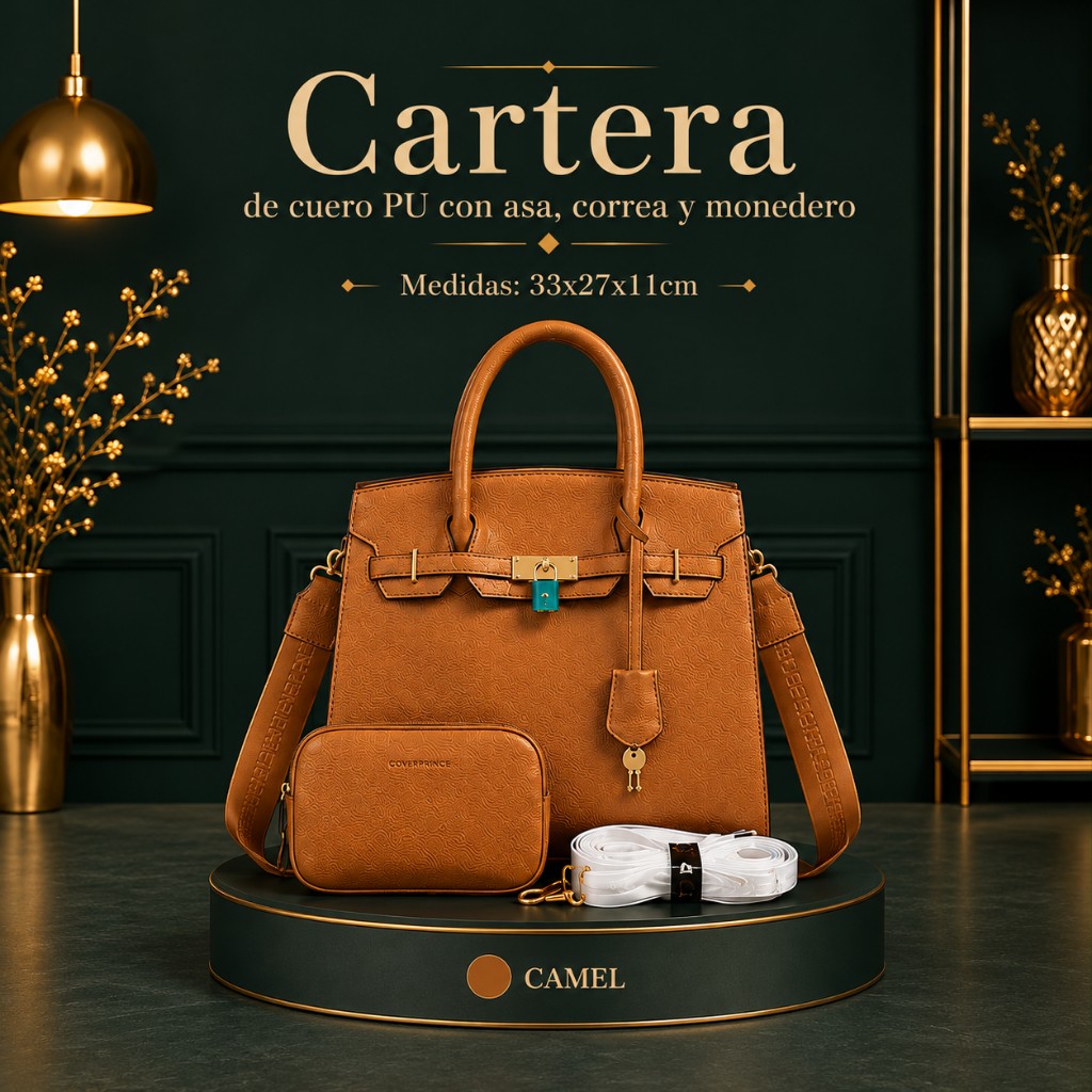 Cartera Candado Golden Wolf - GW548 GNK