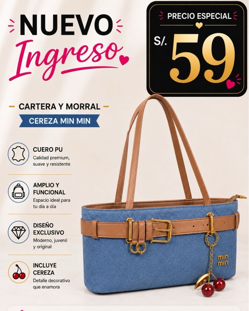 x Cartera Cereza Miu Miu - 8510 GNK