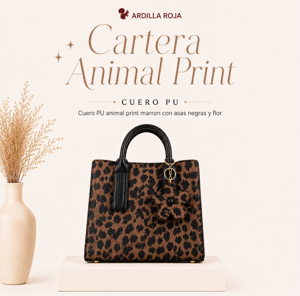 Cartera Animal Print Cuadrada