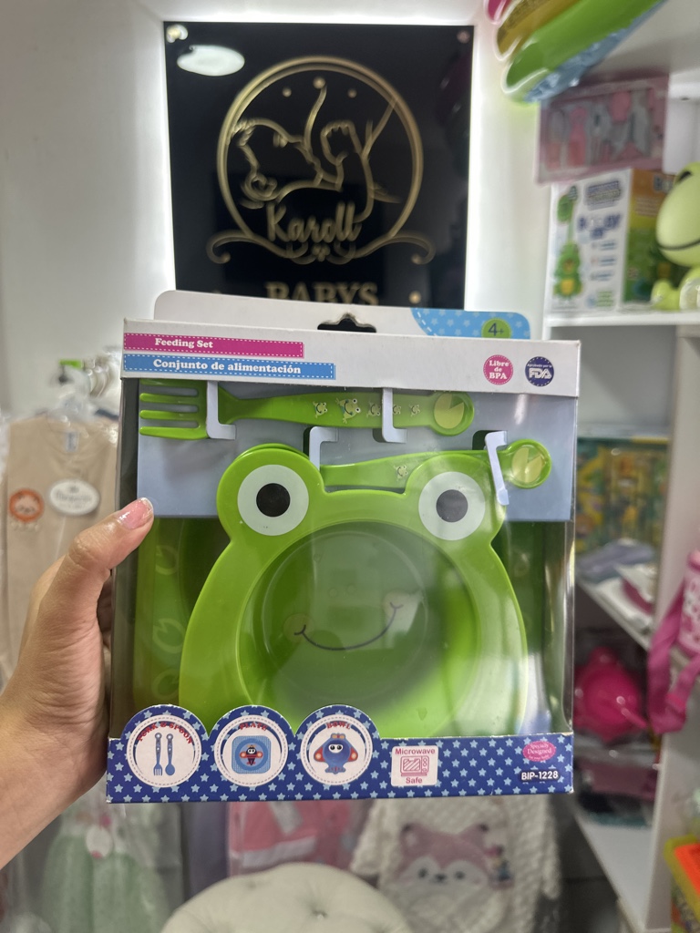Vajilla 3 piezas, sapo