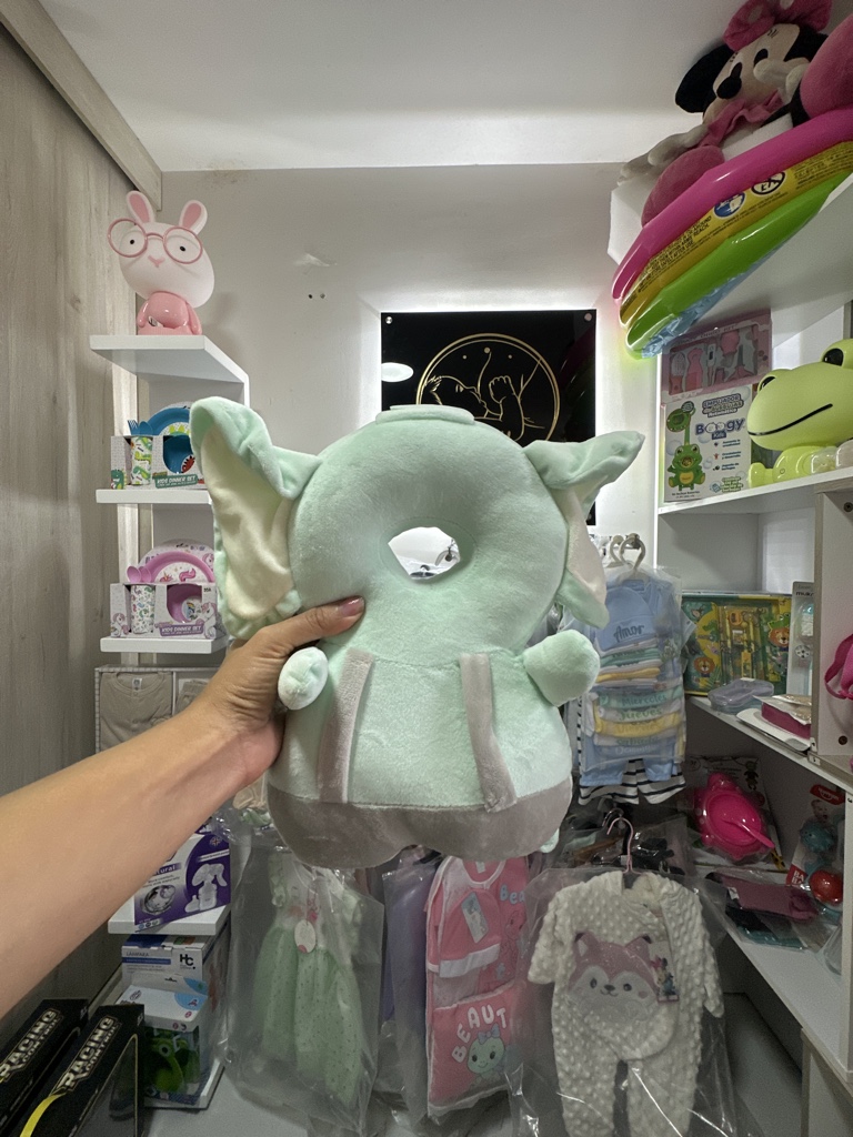 Protectora de cabeza unicornio verde