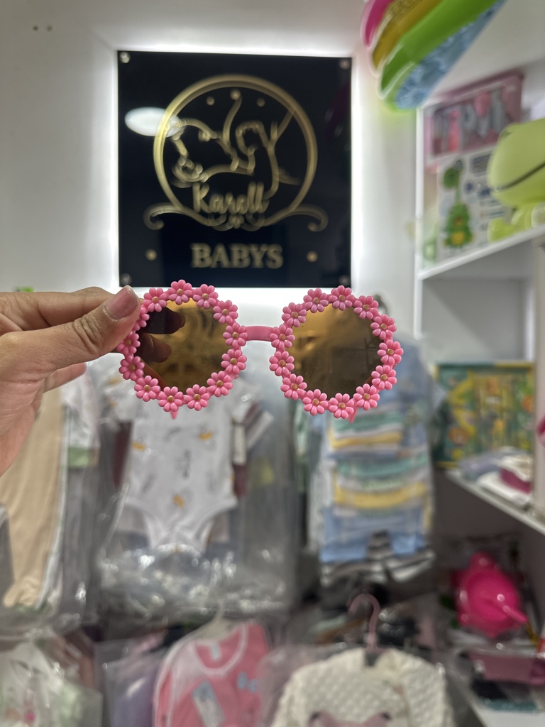 Gafas rosa flor