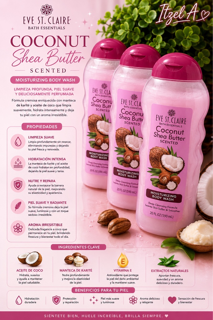 Coco y manteca de karité (Gel de baño)