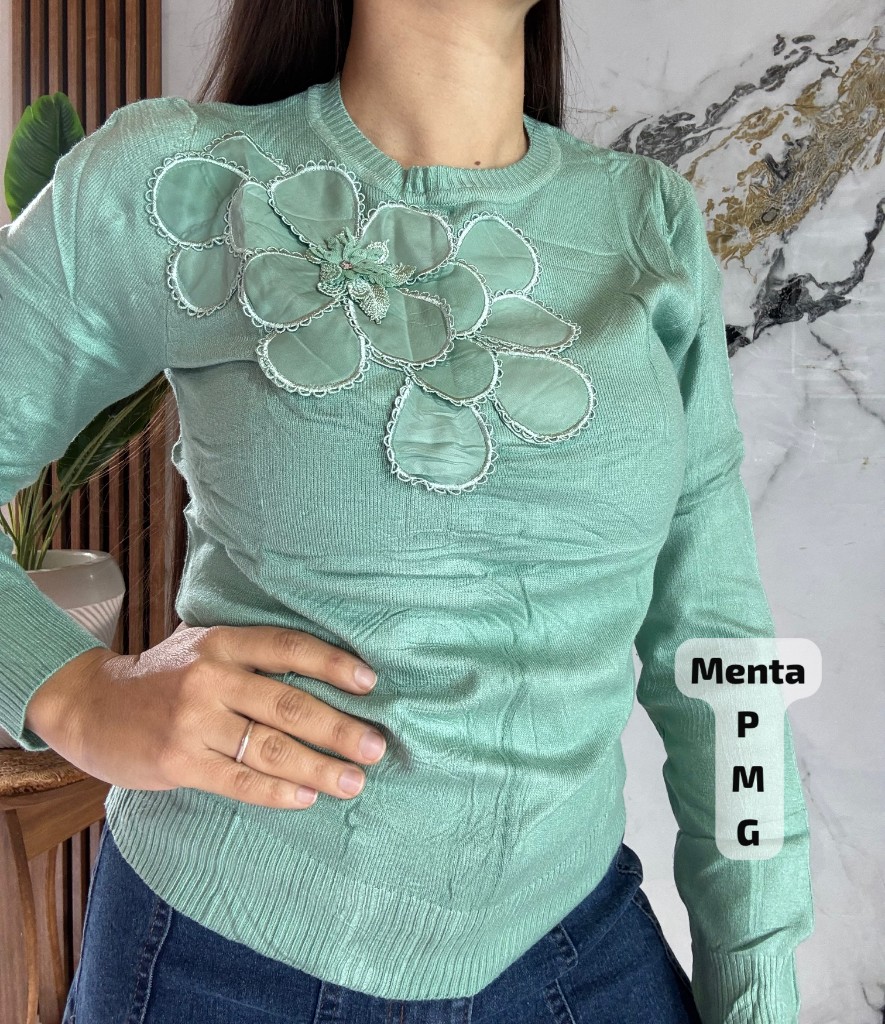 Sweater flores/hilo