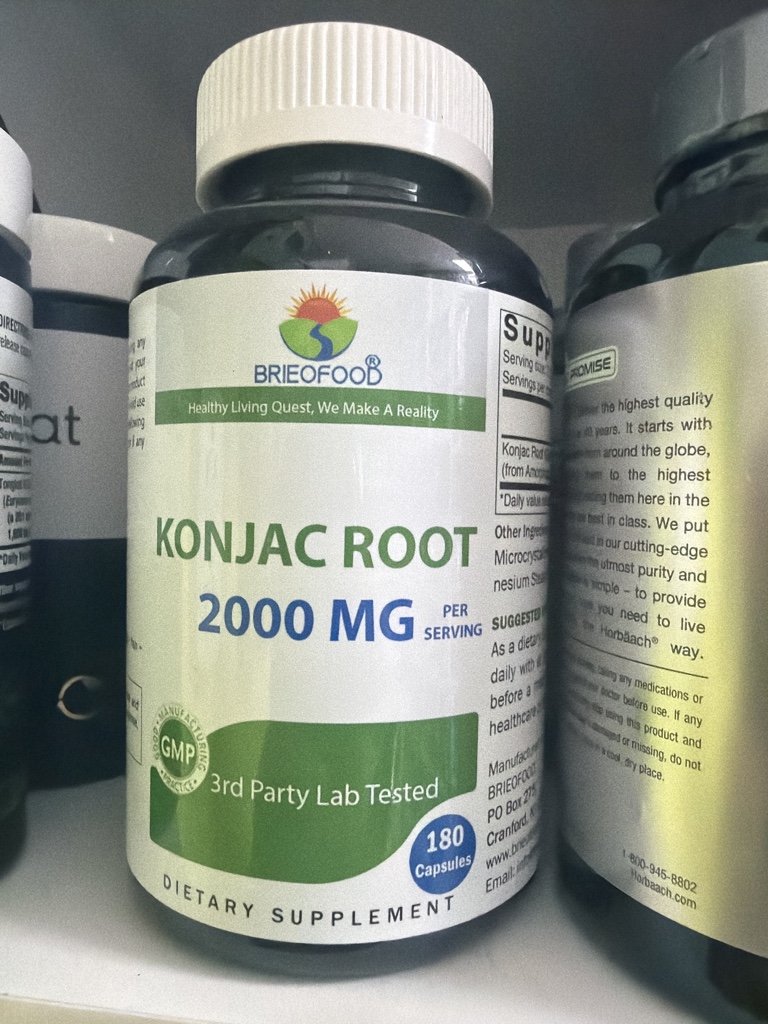 Konjac root 2000mg 180 cápsulas