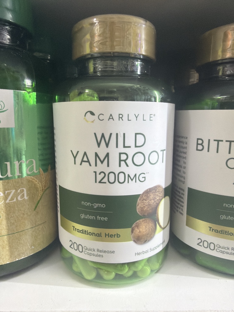 Ñame salvaje importado  Wild yam root 200 cápsulas