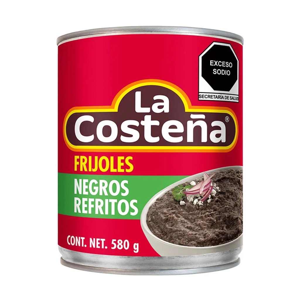 Frijoles Negros Refritos La Costeña 580g