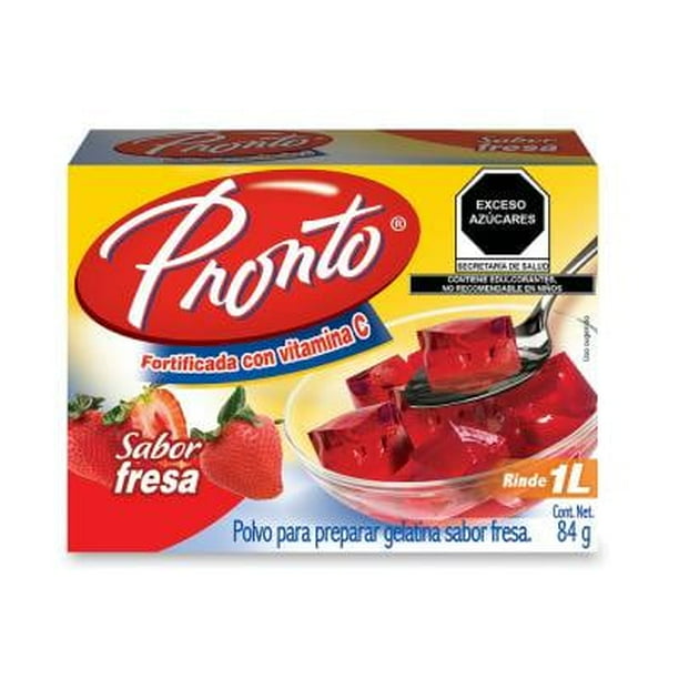 Polvo Para Preparar Gelatina Fresa Pronto