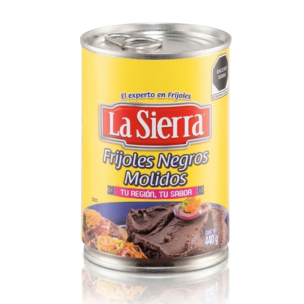 Frijoles Negros Molidos La Sierra 440g