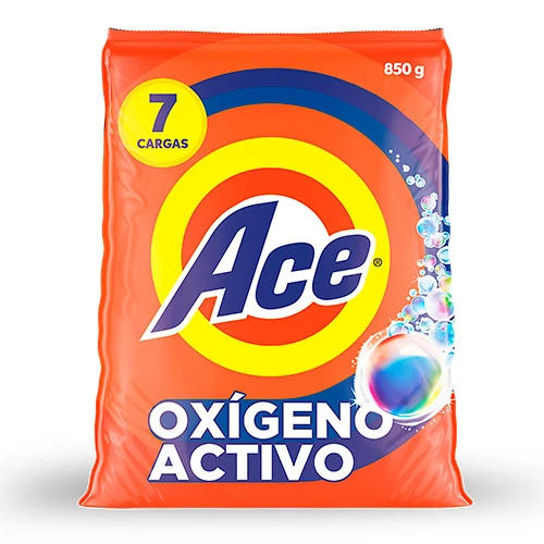Detergente En Polvo Ace 7 Cargas 850
