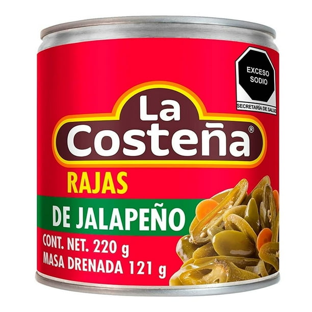 Chile Jalapeño En Rajas La Costeña 220g