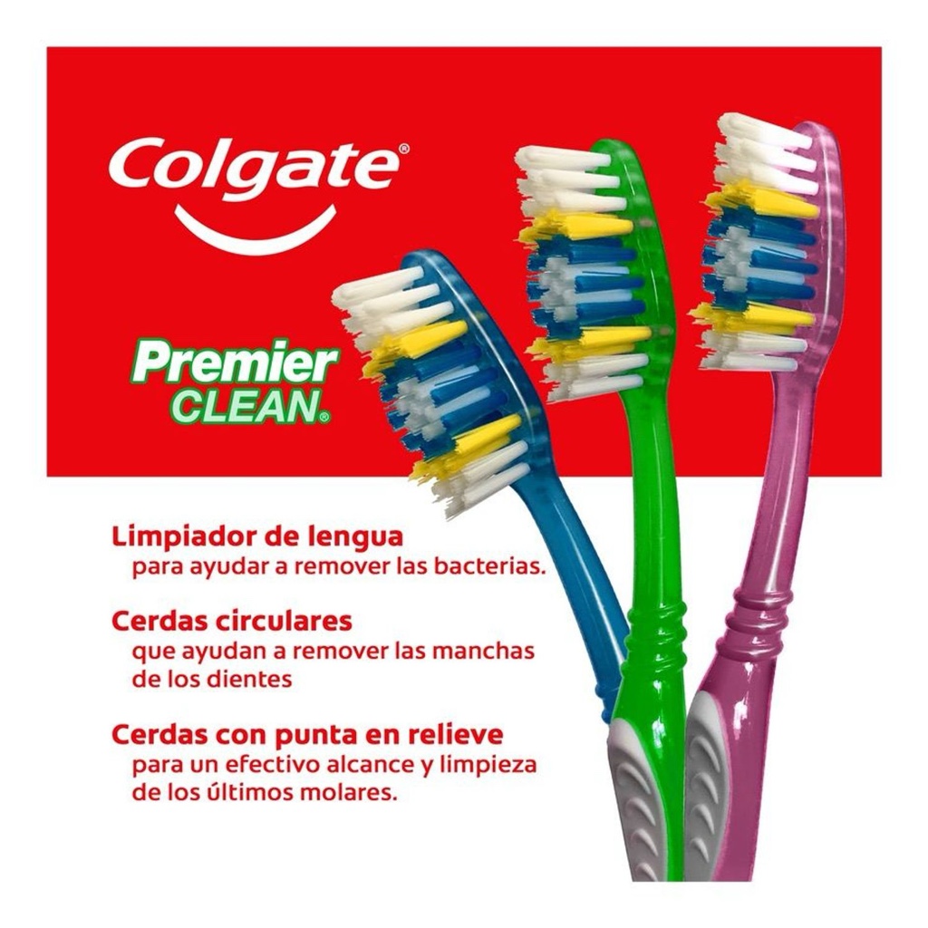 Cepillo de Dientes Colgate Premier Clean Medio