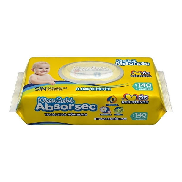 Toallita Humeda Kleenbebe Absorsec 140 Piezas