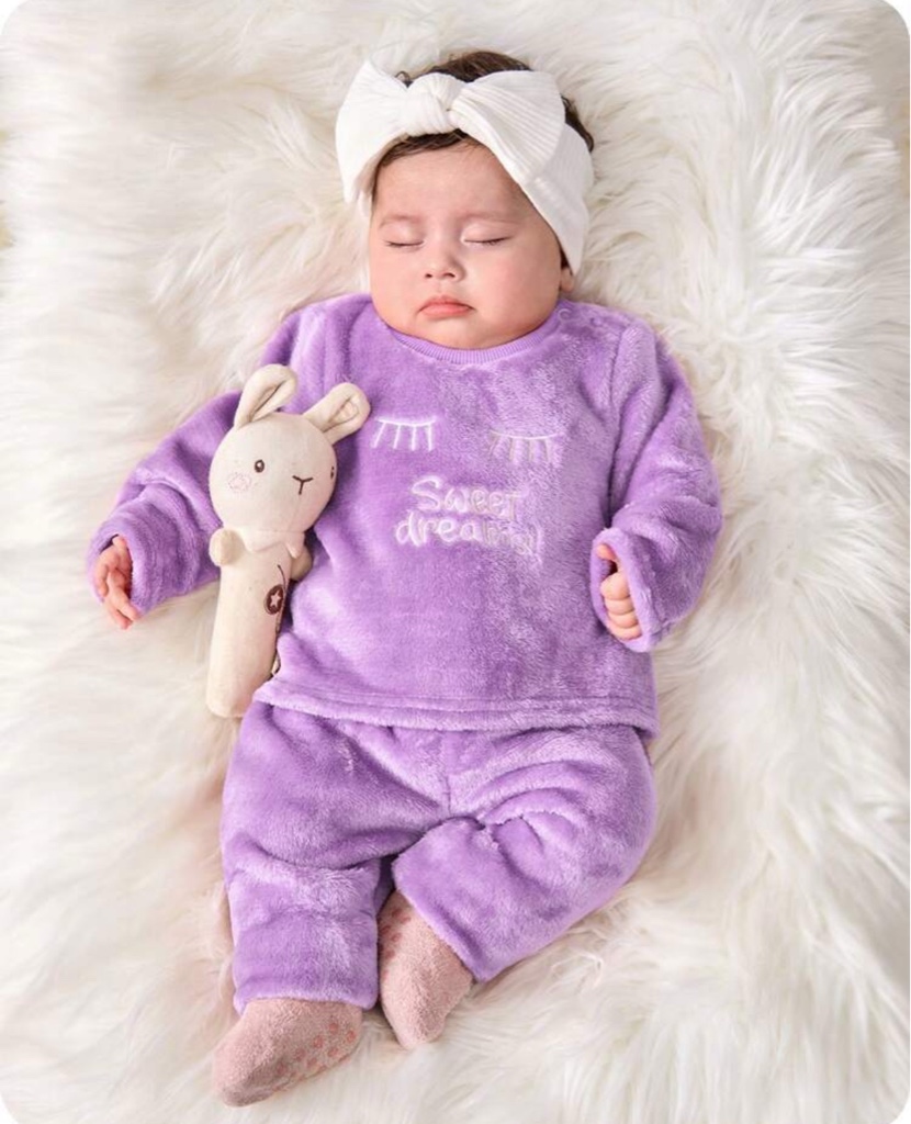 Conjunto de 2 piezas para recién nacido niña con blusa de manga larga con diseño de letras y fluff, y pantalones de cintura elástica, para otoño/invierno