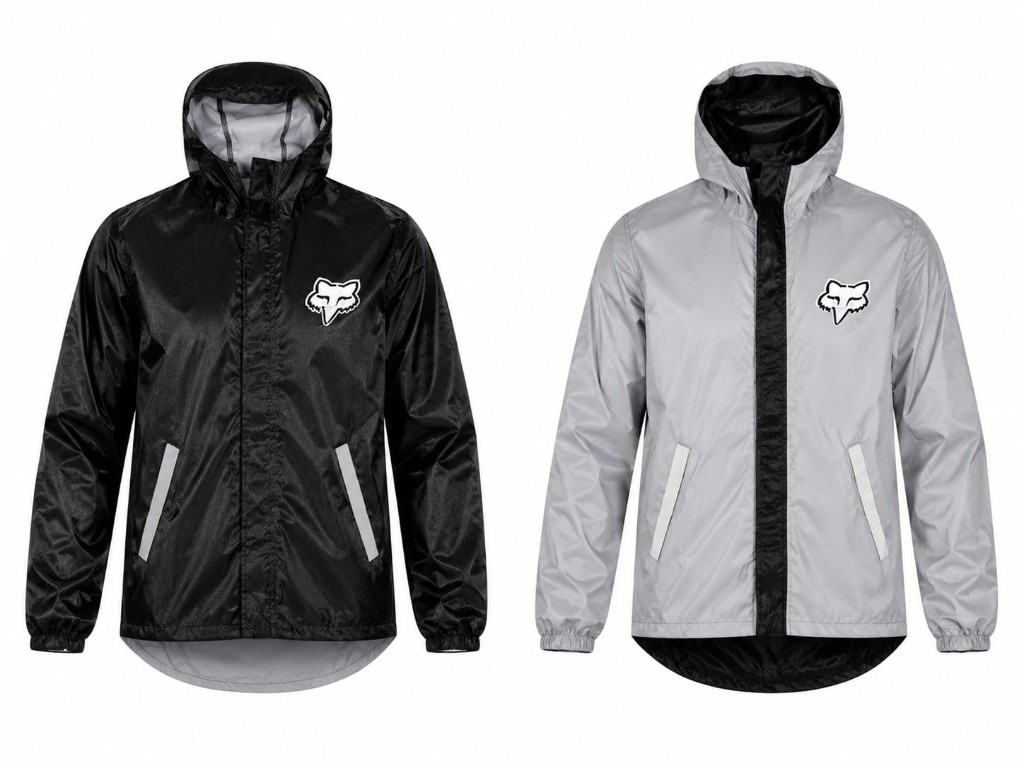 Chaqueta negra impermeable