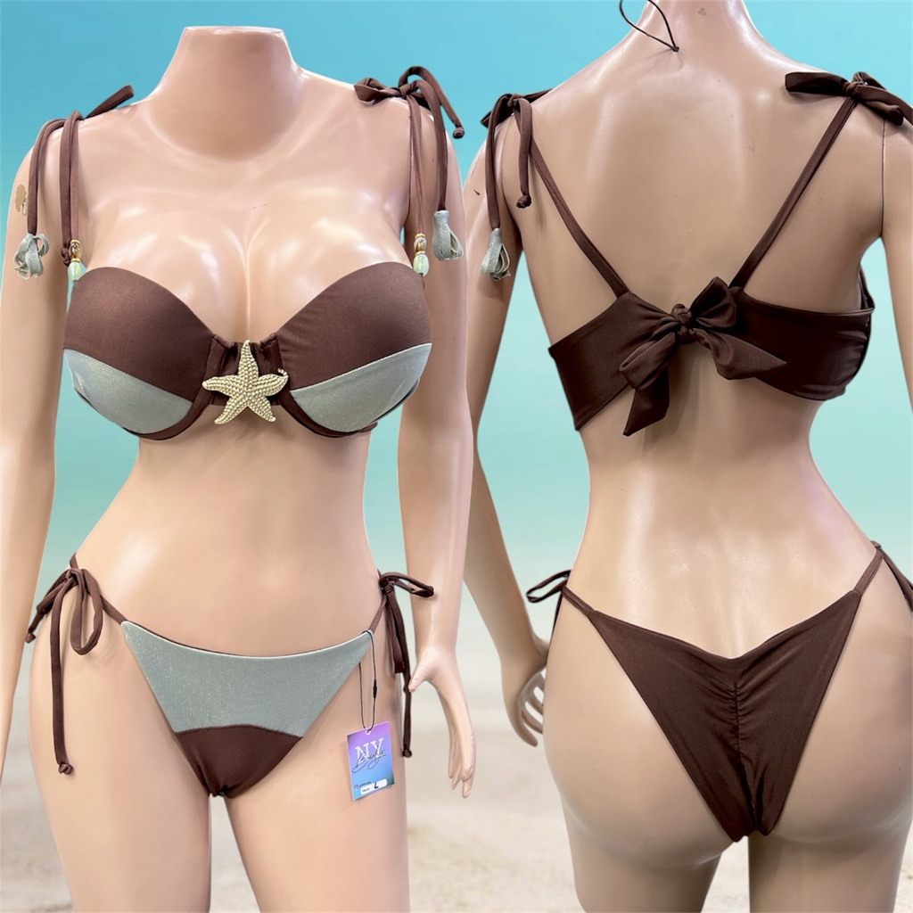 Talla L, destellante italiana bikini ruche