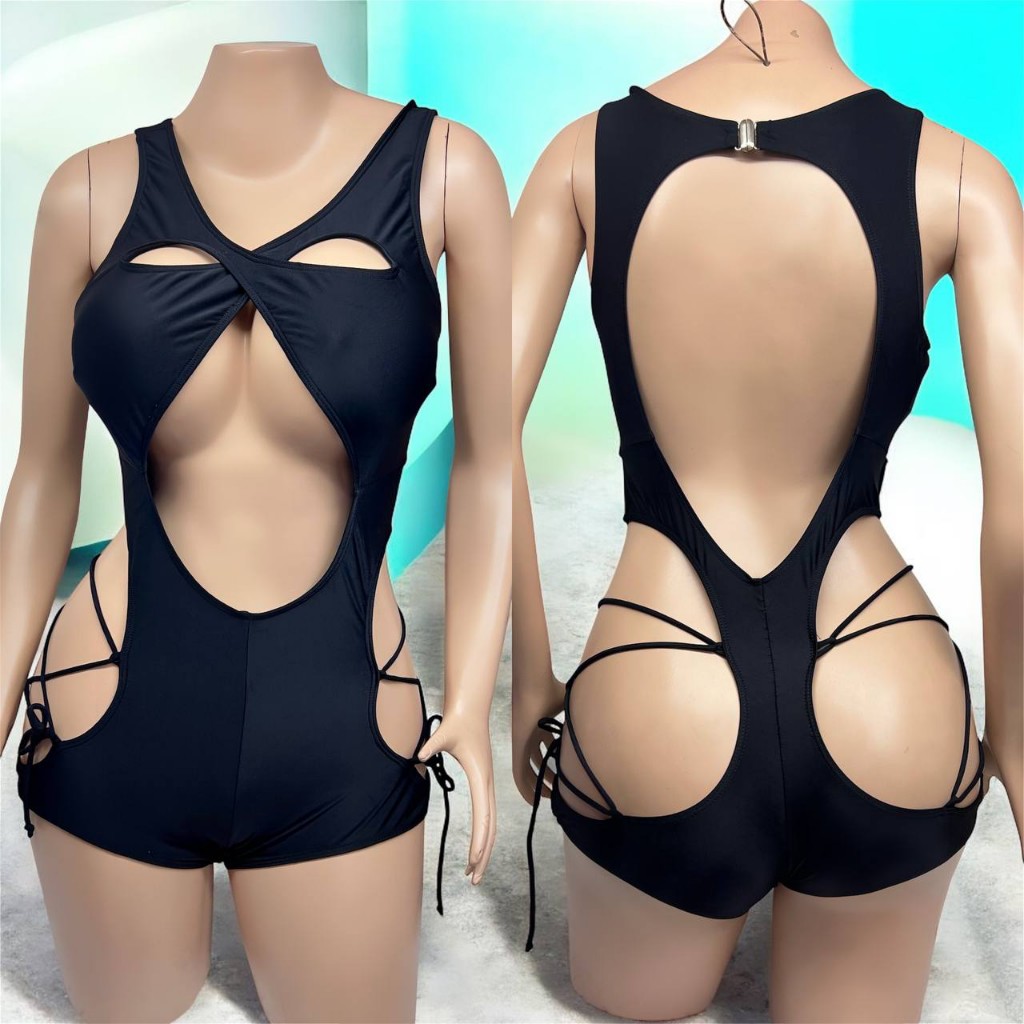 Talla S, Negro enterizo cachetero