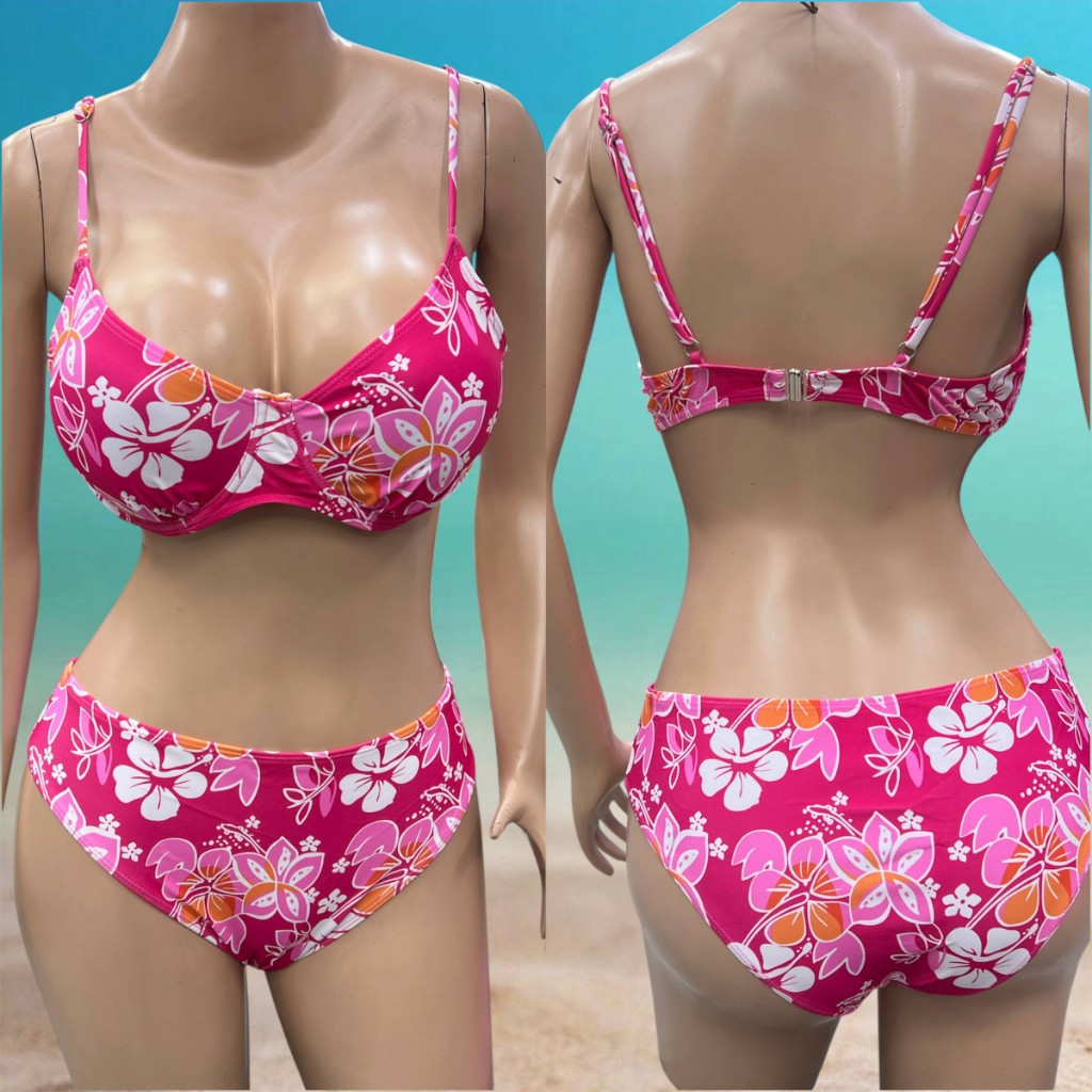 Talla M, copa ballena Hawaii fucsia