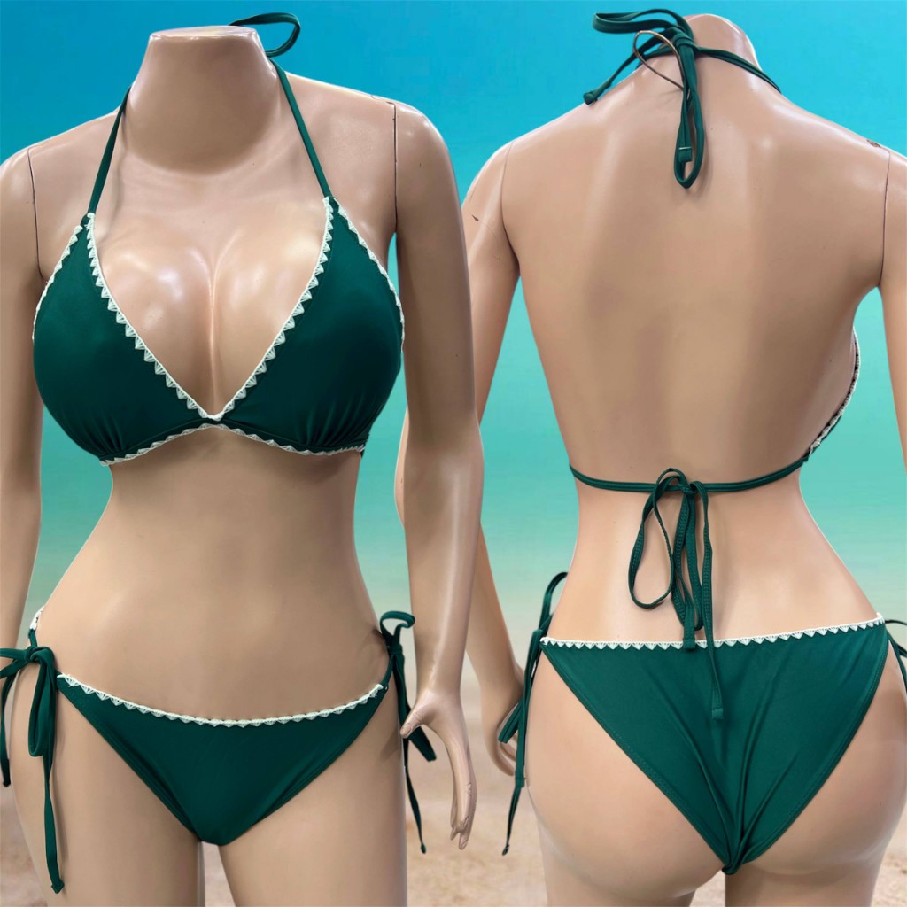 Talla M, verde esmeralda bordado