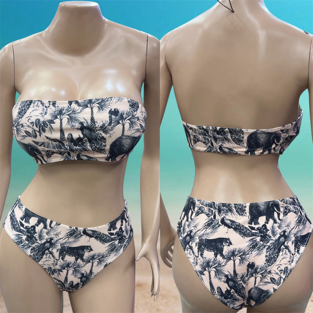 Talla S, animals nude strapless