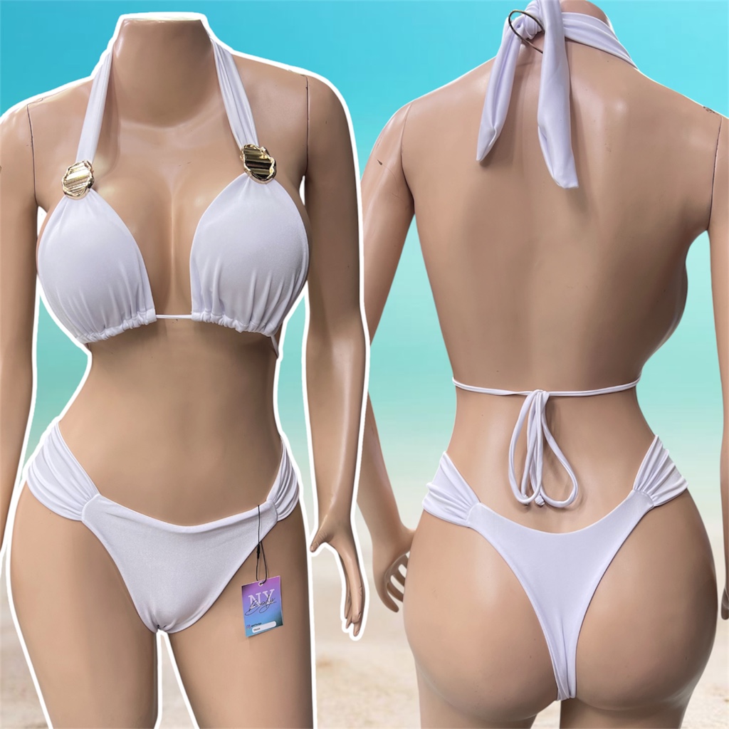 Talla M, blanco destellante accesorio copas