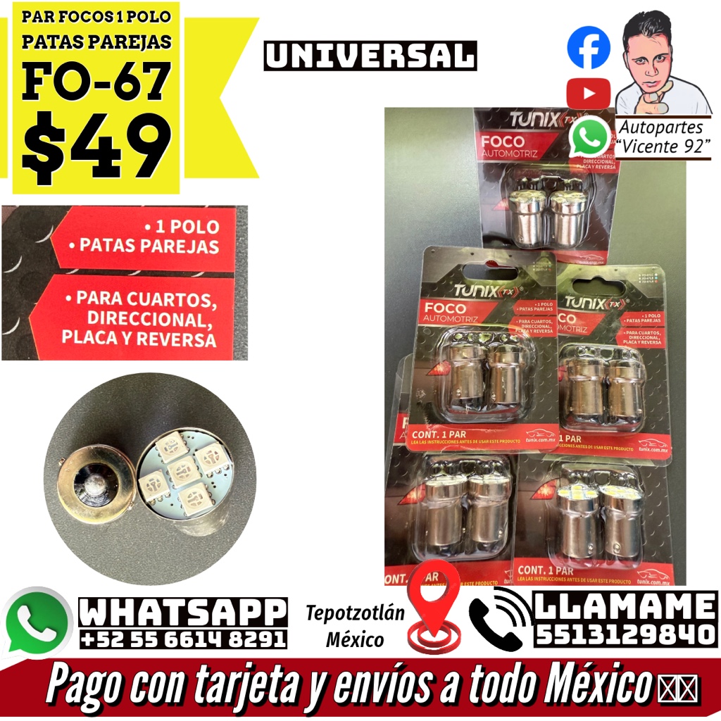FOCO 1 POLO PARA CALAVERA FO-67