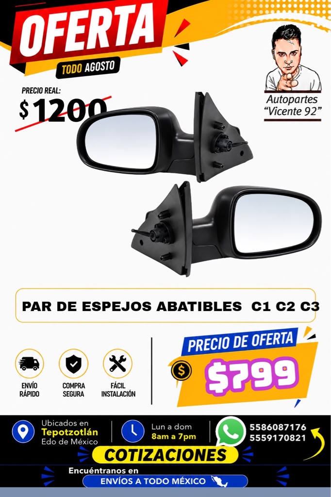 ESPEJO ABAT DER C3 (601
